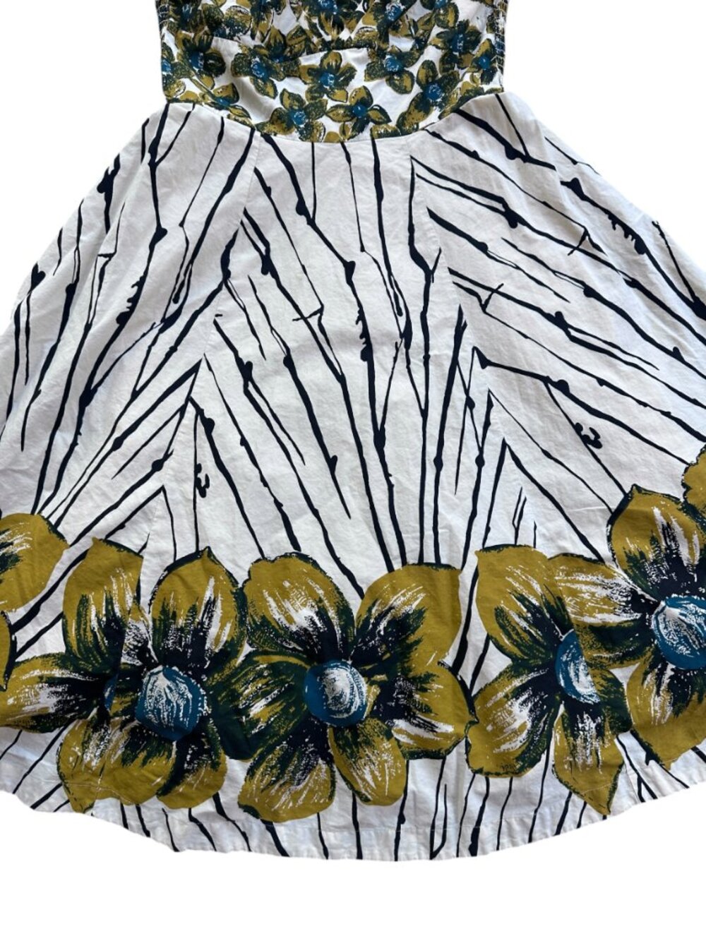 Anthropologie Girls From Savoy Floral Halter Dress Size 14P Petite Vintage Retro - Picture 10 of 16